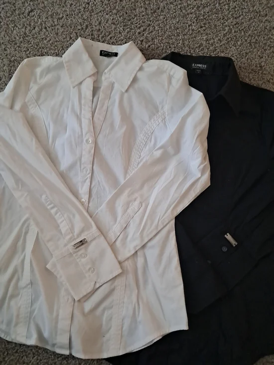 Express Men's White Button-Down Shirt - Classic Fit - Picture 2 of 13